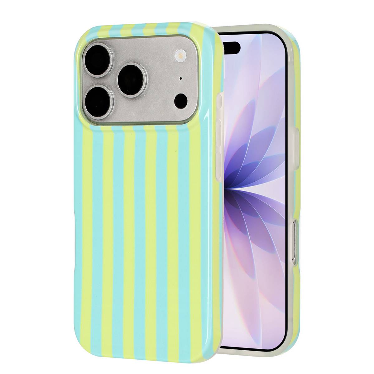 For iPhone 18 Pro Max / 17 Pro Max Case IMD Stripe TPU Full Coverage Shockproof Phone Protective Cover