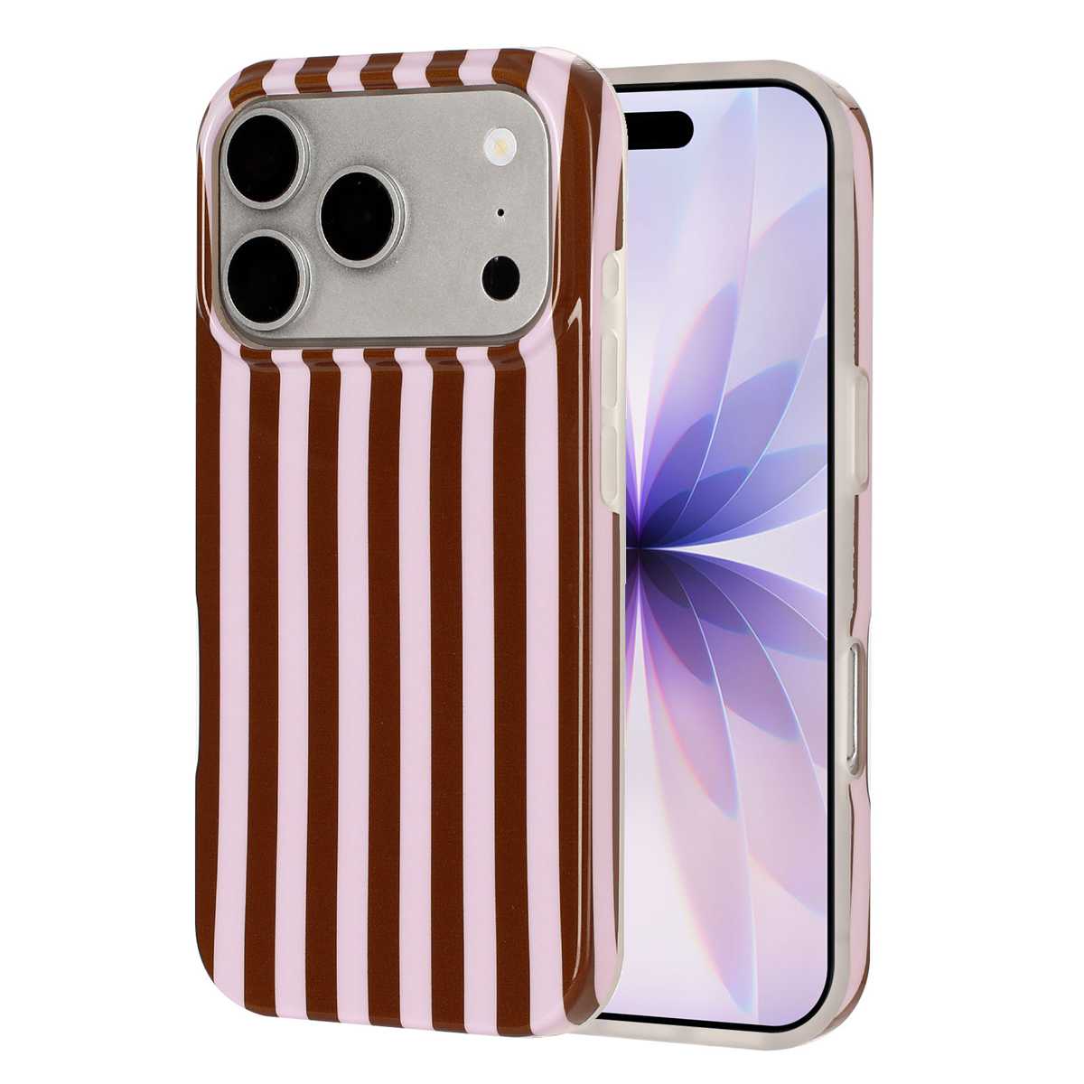 For iPhone 18 Pro Max / 17 Pro Max Case IMD Stripe TPU Full Coverage Shockproof Phone Protective Cover