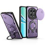 Phone Case with Slide Lens Cover For Xiaomi Redmi Note 15 4G (Global) / Note 15 5G (Global) / Poco M8 5G , Rotatable Kickstand Shockproof TPU + PC Phone Shell