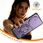 Phone Case with Slide Lens Cover For Xiaomi Redmi Note 15 4G (Global) / Note 15 5G (Global) / Poco M8 5G , Rotatable Kickstand Shockproof TPU + PC Phone Shell