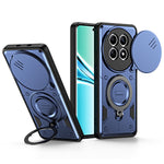Phone Case with Slide Lens Cover For Xiaomi Redmi Note 15 4G (Global) / Note 15 5G (Global) / Poco M8 5G , Rotatable Kickstand Shockproof TPU + PC Phone Shell