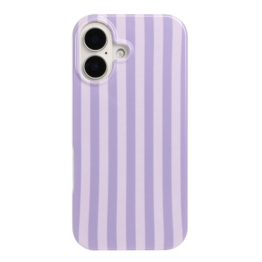 For iPhone 16 Plus Case IMD Stripe TPU Full Coverage Shockproof Phone Protective Cover