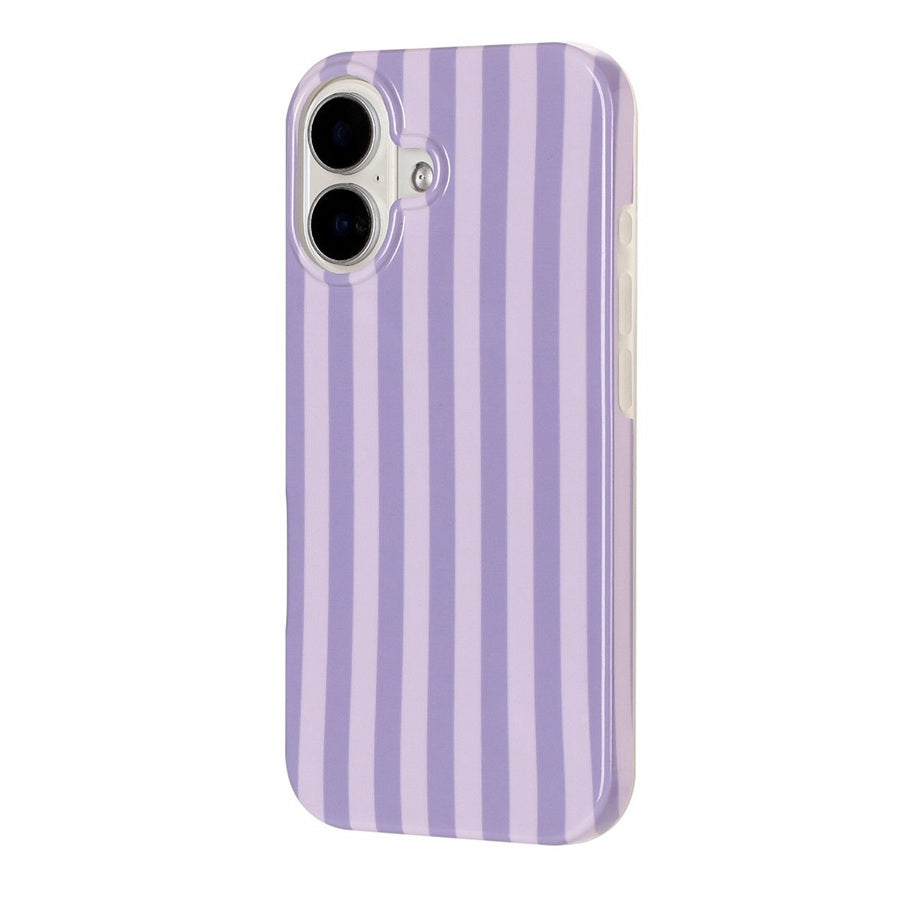 For iPhone 16 Plus Case IMD Stripe TPU Full Coverage Shockproof Phone Protective Cover