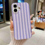 For iPhone 16 Plus Case IMD Stripe TPU Full Coverage Shockproof Phone Protective Cover