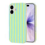 For iPhone 16 Plus Case IMD Stripe TPU Full Coverage Shockproof Phone Protective Cover