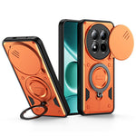 For Xiaomi Redmi Note 15 Pro 4G (Global) Case with Slide Lens Cover Rotatable Kickstand Shockproof TPU + PC Phone Shell