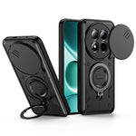 For Xiaomi Redmi Note 15 Pro 5G (Global) Case with Slide Lens Cover Rotatable Kickstand Shockproof TPU + PC Phone Shell