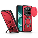 For Xiaomi Redmi Note 15 Pro 5G (Global) Case with Slide Lens Cover Rotatable Kickstand Shockproof TPU + PC Phone Shell