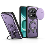 For Xiaomi Redmi Note 15 Pro 5G (Global) Case with Slide Lens Cover Rotatable Kickstand Shockproof TPU + PC Phone Shell