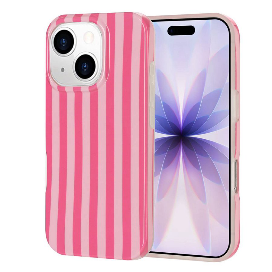 Til iPhone 13 / iPhone 14 Cover IMD Stribet TPU Fuld Dækning Stødsikkert Beskyttelsescover