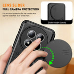 For Xiaomi Redmi Note 15 Pro+ 5G (Global) / Poco M8 Pro 5G Case with Slide Lens Cover Rotatable Kickstand Shockproof TPU + PC Phone Shell