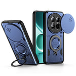 For Xiaomi Redmi Note 15 Pro+ 5G (Global) / Poco M8 Pro 5G Case with Slide Lens Cover Rotatable Kickstand Shockproof TPU + PC Phone Shell