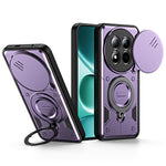 For Xiaomi Redmi Note 15 Pro+ 5G (Global) / Poco M8 Pro 5G Case with Slide Lens Cover Rotatable Kickstand Shockproof TPU + PC Phone Shell