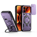 For Xiaomi 17 Pro Max Case with Slide Lens Cover Rotatable Kickstand Shockproof TPU + PC Phone Shell