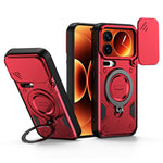 For Xiaomi 17 Pro Max Case with Slide Lens Cover Rotatable Kickstand Shockproof TPU + PC Phone Shell