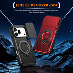 For Honor 600 5G / 600 Pro 5G Case with Slide Lens Cover Rotatable Kickstand Shockproof TPU + PC Phone Shell