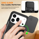 For Honor 600 5G / 600 Pro 5G Case with Slide Lens Cover Rotatable Kickstand Shockproof TPU + PC Phone Shell