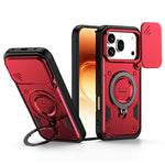 For Honor 600 5G / 600 Pro 5G Case with Slide Lens Cover Rotatable Kickstand Shockproof TPU + PC Phone Shell