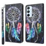 For Samsung Galaxy A54 5G Flip Phone Case, Anti-fall PU Leather 3D Pattern Printing Phone Cover Stand Wallet with Strap