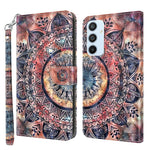 For Samsung Galaxy A54 5G Flip Phone Case, Anti-fall PU Leather 3D Pattern Printing Phone Cover Stand Wallet with Strap