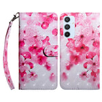 For Samsung Galaxy A54 5G Flip Phone Case, Anti-fall PU Leather 3D Pattern Printing Phone Cover Stand Wallet with Strap
