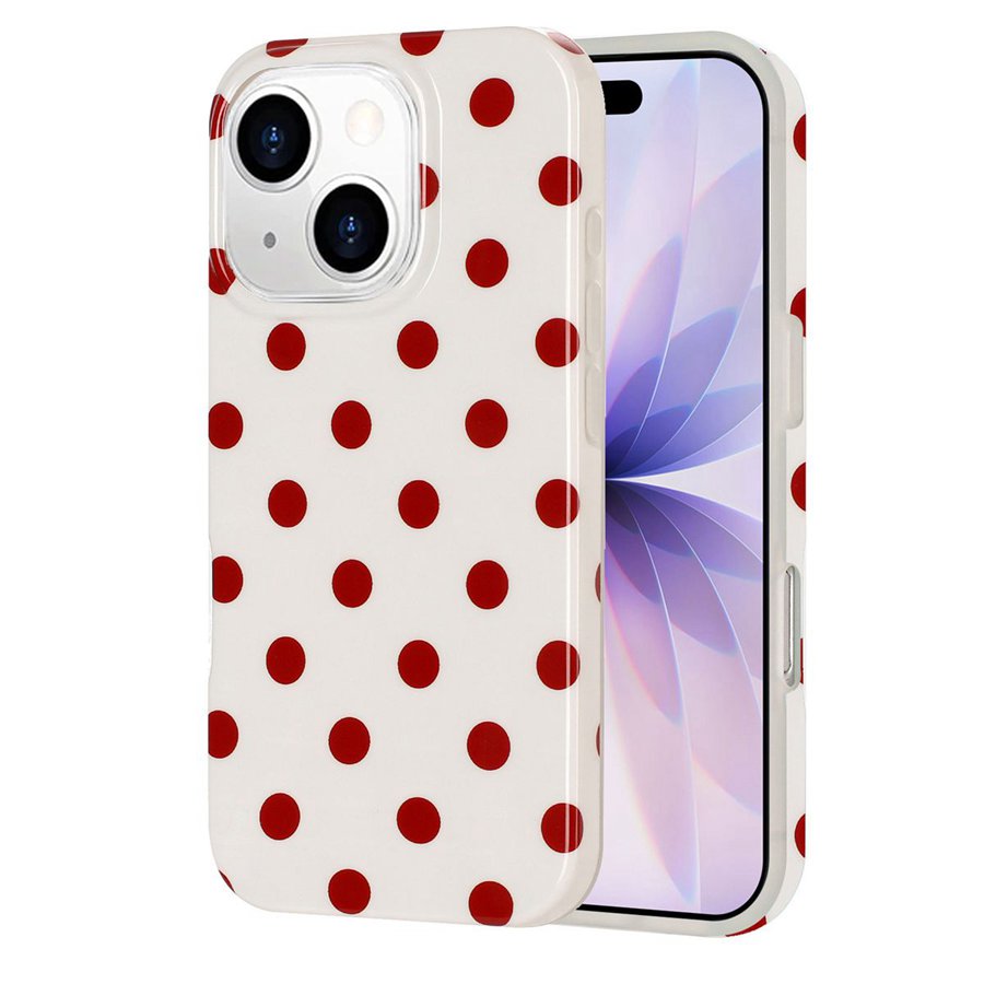Til iPhone 13 / iPhone 14 Cover Retro Prikket IMD TPU Fuld Dækning Telefon Beskyttelsescover