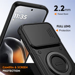Stötsäkert TPU + PC-mobilskal för Motorola Edge 70 Fusion 5G / Edge 70 Fusion+ 5G med skjutbart linsskydd och roterbart stöd
