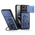 Stötsäkert TPU + PC-mobilskal för Motorola Edge 70 Fusion 5G / Edge 70 Fusion+ 5G med skjutbart linsskydd och roterbart stöd