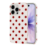 For iPhone 13 Pro Max Case Retro Polka Dot IMD TPU Full Coverage Phone Protective Cover