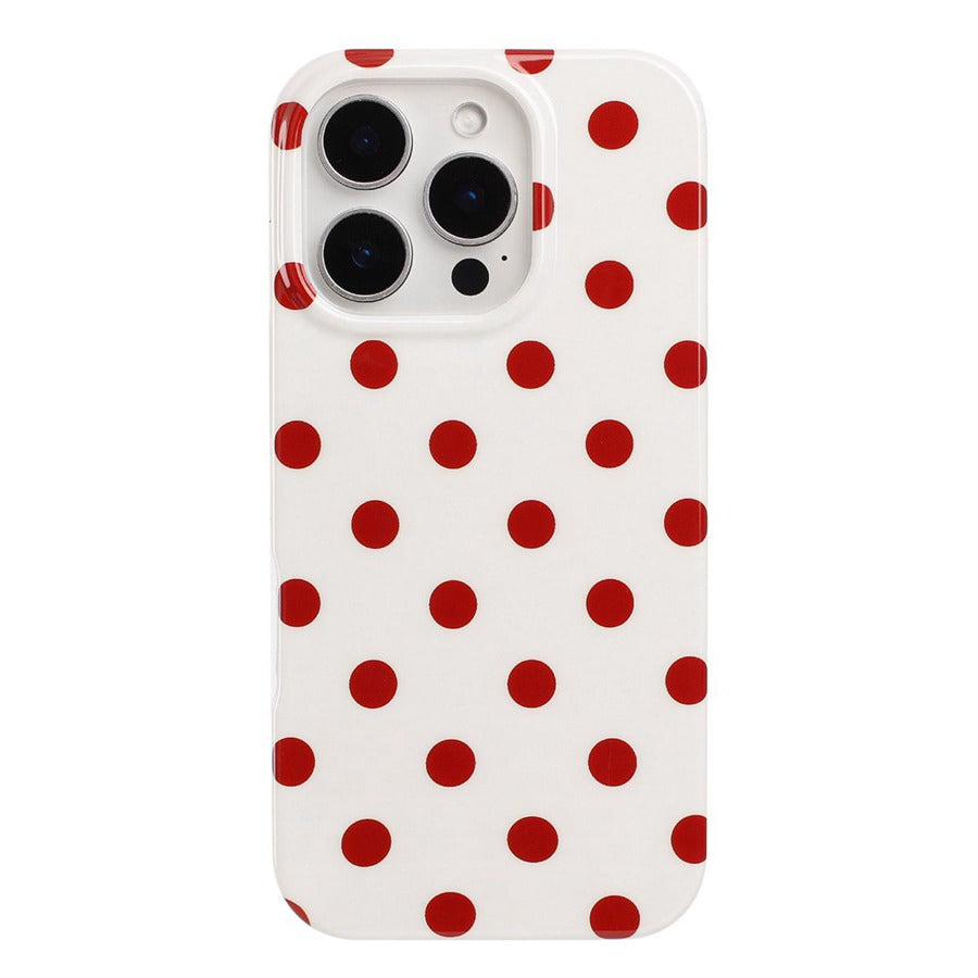 For iPhone 13 Pro Max Case Retro Polka Dot IMD TPU Full Coverage Phone Protective Cover