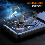For Motorola Signature 5G / Edge 70 Ultra 5G Case with Slide Lens Cover Rotatable Kickstand Shockproof TPU + PC Phone Shell