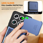 For Motorola Signature 5G / Edge 70 Ultra 5G Case with Slide Lens Cover Rotatable Kickstand Shockproof TPU + PC Phone Shell