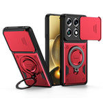 For Motorola Signature 5G / Edge 70 Ultra 5G Case with Slide Lens Cover Rotatable Kickstand Shockproof TPU + PC Phone Shell