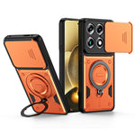 For Motorola Signature 5G / Edge 70 Ultra 5G Case with Slide Lens Cover Rotatable Kickstand Shockproof TPU + PC Phone Shell