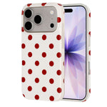 For iPhone 18 Pro Max / 17 Pro Max Case Retro Polka Dot IMD TPU Full Coverage Phone Protective Cover