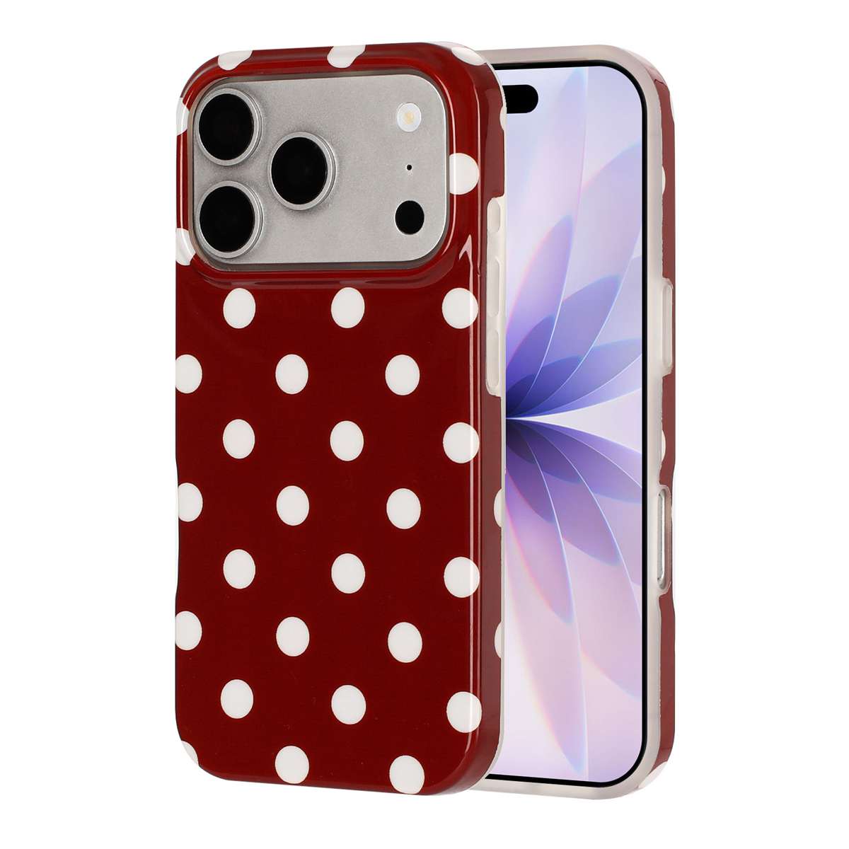 For iPhone 18 Pro Max / 17 Pro Max Case Retro Polka Dot IMD TPU Full Coverage Phone Protective Cover