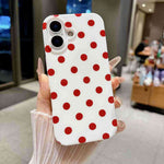 For iPhone 16 Plus Case Retro Polka Dot IMD TPU Full Coverage Phone Protective Cover
