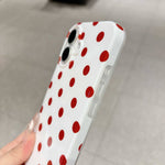 For iPhone 16 Plus Case Retro Polka Dot IMD TPU Full Coverage Phone Protective Cover