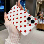 For iPhone 16 Plus Case Retro Polka Dot IMD TPU Full Coverage Phone Protective Cover