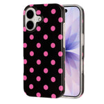 For iPhone 16 Plus Case Retro Polka Dot IMD TPU Full Coverage Phone Protective Cover