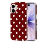 For iPhone 16 Plus Case Retro Polka Dot IMD TPU Full Coverage Phone Protective Cover