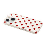 For iPhone 15 Case Retro Polka Dot IMD TPU Full Coverage Phone Protective Cover