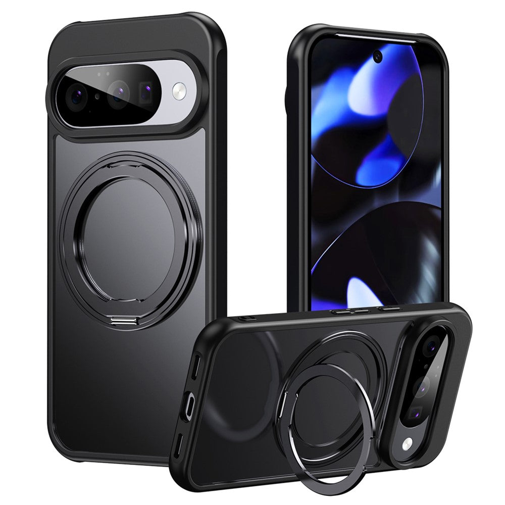 Til Google Pixel 11 / Pixel 11 Pro Cover Roterende Støtteben PC + TPU Hud-følelse Telefoncover