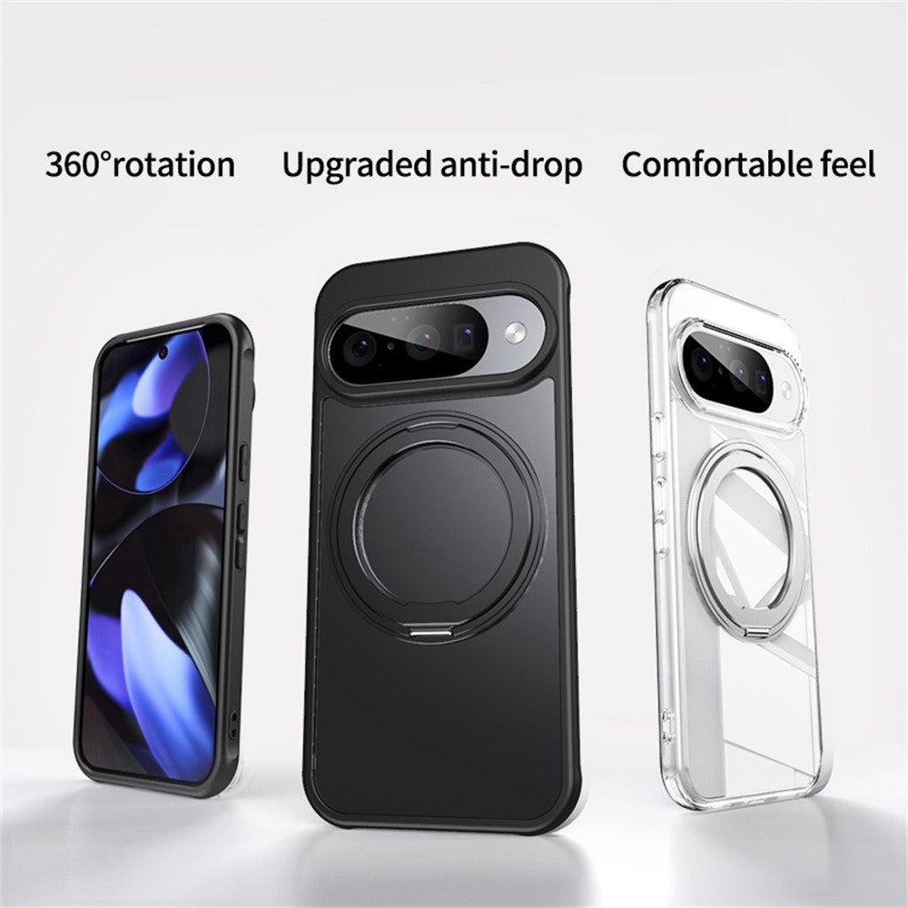 Til Google Pixel 11 / Pixel 11 Pro Cover Roterende Støtteben PC + TPU Hud-følelse Telefoncover