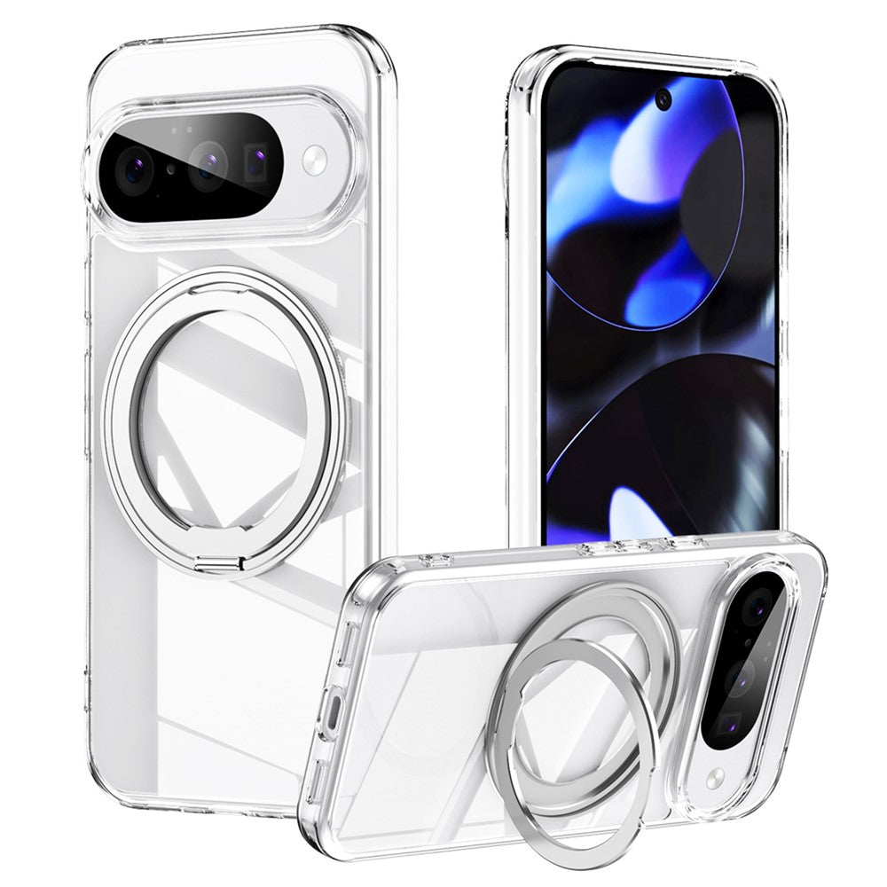 Til Google Pixel 11 / Pixel 11 Pro Cover Roterende Støtteben PC + TPU Hud-følelse Telefoncover