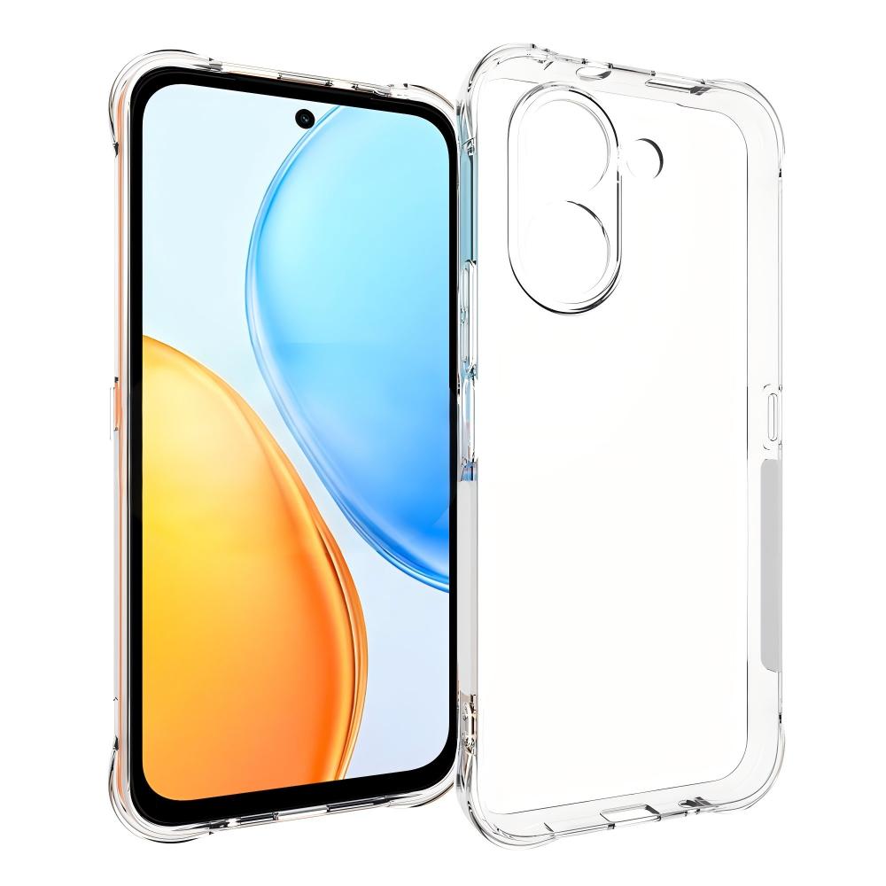 WANLONFENG for Honor X7e 4G TM Series Clear TPU Case 2.0mm Phone Back Cover
