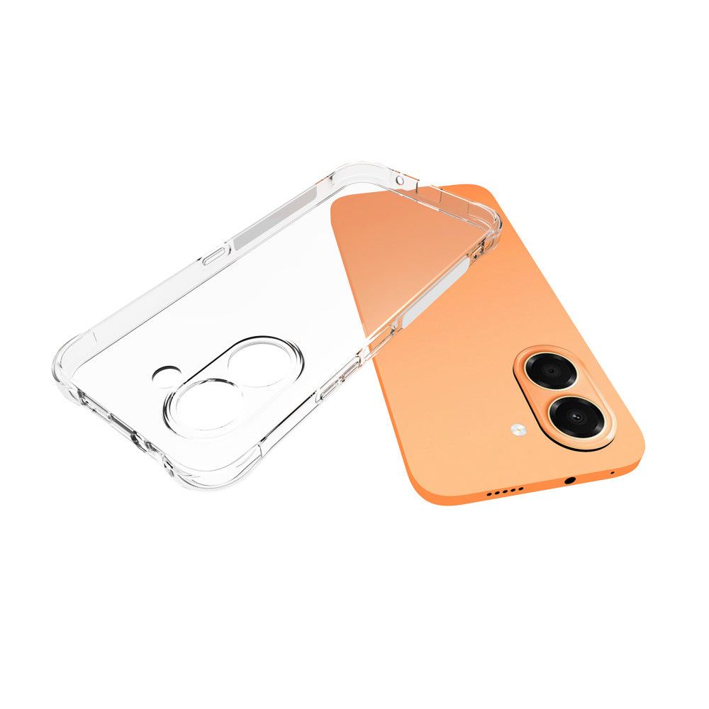WANLONFENG for Honor X7e 4G TM Series Clear TPU Case 2.0mm Phone Back Cover