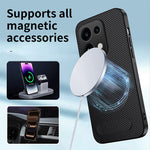 WANLONFENG for Oppo Reno16 FS 5G / Oppo Reno16 F 5G QT Series Magnetic Case Kickstand Carbon Fiber Texture PC TPU Phone Cover