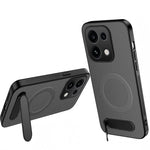 WANLONFENG for Oppo Reno16 FS 5G / Oppo Reno16 F 5G QT Series Magnetic Case Kickstand Carbon Fiber Texture PC TPU Phone Cover