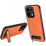 WANLONFENG for Oppo Reno16 FS 5G / Oppo Reno16 F 5G QT Series Magnetic Case Kickstand Carbon Fiber Texture PC TPU Phone Cover